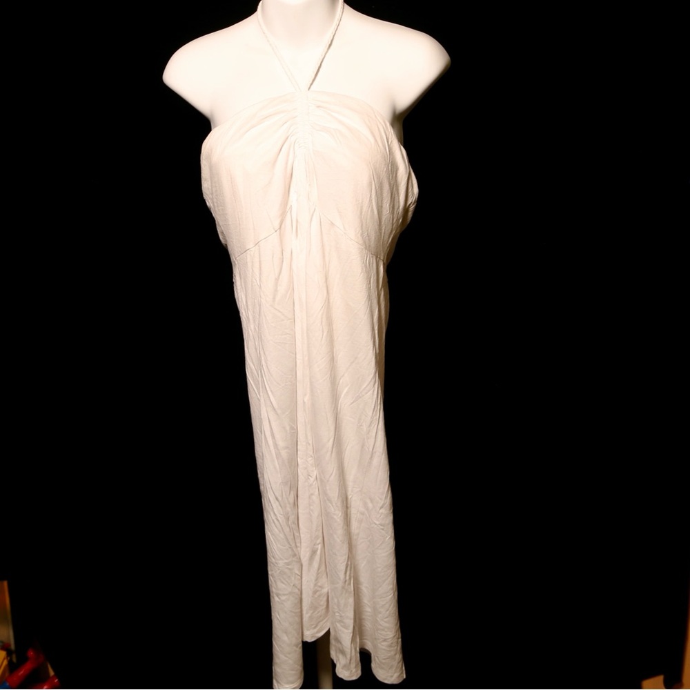 American Eagle Outfitters Cream Halter Dress